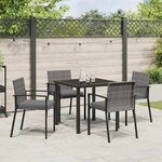 vidaXL Ensemble de salle à manger pour jardin 5 Pièces Gris Poly rotin