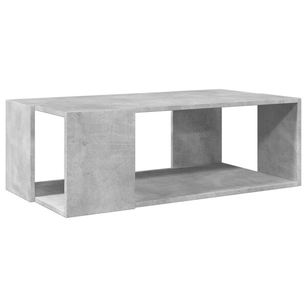 vidaXL Table basse gris béton 89 5x48x30 cm bois d'ingénierie