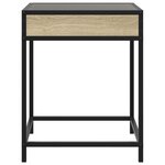 vidaXL Table de chevet avec LED infini chêne sonoma 40x40x51 cm