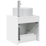 vidaXL Vanité de lavabo mural Blanc 49 5 x 44 5 x 65 5 cm