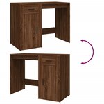vidaXL Bureau Chêne marron 100x49x75 cm Bois d'ingénierie