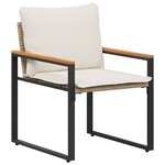 vidaXL Ensembles de meubles 3 Pièces Beige et blanc crème Rotin