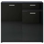 vidaXL Buffet Noir brillant 160x36x75 cm Aggloméré