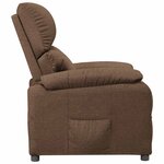 vidaXL Fauteuil inclinable Marron Tissu