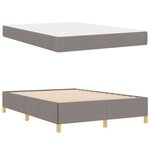 vidaXL Cadre de lit avec matelas Taupe 140 x 190 cm tissu