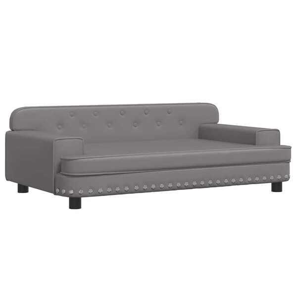 vidaXL Canapé pour enfants gris 90x53x30 cm similicuir