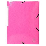 Chemise À Élastiques 3 Rabats Maxi Capacity Carte Lustrée Pelliculée 425gm2 Iderama A4 - Rose - X 25 - Exacompta