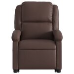 vidaXL Fauteuil inclinable électrique marron similicuir