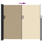 vidaXL Auvent latéral rétractable beige 180x600 cm