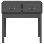 vidaXL Table console Gris 76 5x40x75 cm Bois massif de pin