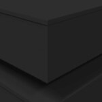 vidaXL Table basse avec lumières LED noir 90x50x40 cm