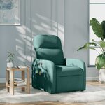 vidaXL Fauteuil de massage inclinable Vert foncé Tissu