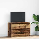 vidaXL Meuble TV vieux bois 80x35x54 cm bois d'ingénierie