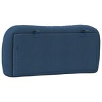 vidaXL Coussin de tête de lit Hvar bleu 90 cm tissu