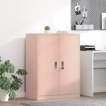 vidaXL Armoire de rangement Rose 80 x 40 x 105 cm Acier