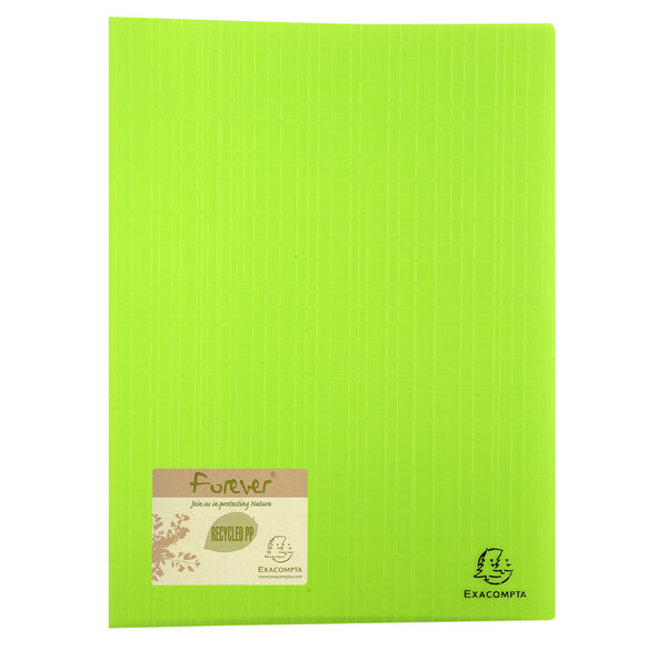 Protège-documents En Polypropylène Recyclé Rigide Forever® Pp 80 Vues - A4 - Vert Anis - X 12 - Exacompta