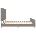 vidaXL Cadre de lit avec tête de lit Taupe 200 x 200 cm tissu