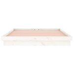 vidaXL Cadre de lit à LED sans matelas blanc bois massif