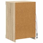 vidaXL Buffet avec lumières LED chêne sonoma 41x37x67 cm