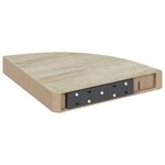 vidaXL Étagères d'angle murales 2 Pièces Chêne et blanc 25x25x3 8 cm MDF