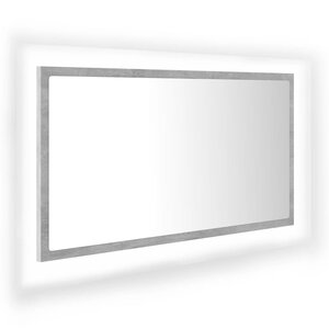 Miroir à led de salle de bain 80 x 8 5 x 37 cm acrylique gris 02_0006992