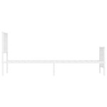 vidaXL Cadre de lit métal sans matelas avec pied de lit blanc 80x200cm