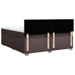 vidaXL Sommier à lattes de lit avec matelas Marron foncé 180x200 cm