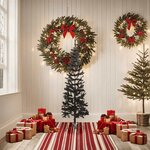 vidaXL Sapin de Noël étroit Noir 150 cm