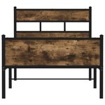 vidaXL Cadre de lit sans matelas chêne fumé 90x200cm bois d'ingénierie