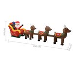 Vidaxl décoration gonflable de père noël et de rennes led 490 cm