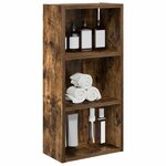 vidaXL Armoire murale de salle de bain Chêne Fumé 30 x 16 x 62 5 cm