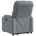 vidaXL Fauteuil inclinable électrique gris similicuir