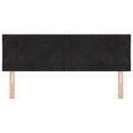 vidaXL Tête de lit Montage mural Géométrique Noir 160 cm Velours
