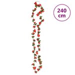 vidaXL Guirlandes de fleurs de Noël 6 Pièces rouge 240 cm
