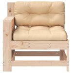 vidaXL Canapé de jardin accoudoir avec coussin bois massif de pin