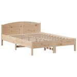 vidaXL Lit bibliothèque sans matelas 140x190 cm bois de pin massif