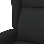 vidaXL Fauteuil de massage électrique à oreilles noir tissu