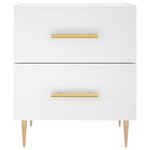 vidaXL Tables de chevet 2 Pièces blanc 40x35x47 5 cm bois d’ingénierie