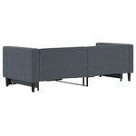 vidaXL Lit de jour avec gigogne sans matelas gris foncé 80x200 cm