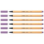 Feutre à Pointe Fine point 88 Mauve glycine x 6 STABILO