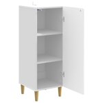 vidaXL Buffet Blanc brillant 33 x 34 5 x 90 cm Bois d'ingénierie