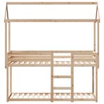 vidaXL Lit superposé avec toit 90x190 cm bois massif de pin