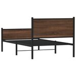 vidaXL Cadre de lit métal avec tête de lit et pied de lit 100x200 cm