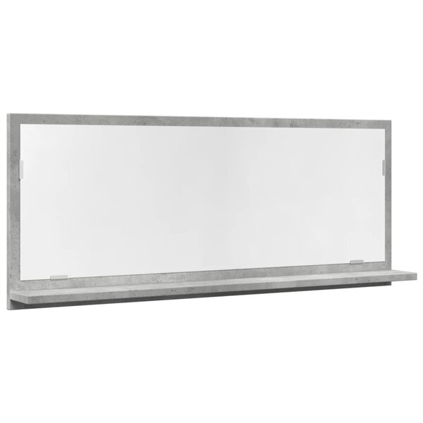 vidaXL Armoire à miroir de salle de bain gris béton bois d'ingénierie
