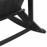 vidaXL Chaise berçante Adirondack noire  dimensions 73 5 x 92 x 90 cm en HDPE.