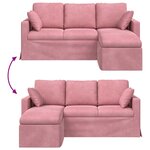 vidaXL Canapé Rose 198 x 134 x 80 cm Velours