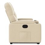 vidaXL Fauteuil inclinable Crème Tissu