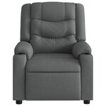 vidaXL Fauteuil de massage inclinable Gris foncé Tissu
