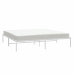 vidaXL Cadre de lit métal sans matelas blanc 200x200 cm