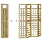 vidaXL Brise-vue 4 Pièces Marron 160 x 180 cm Pin imprégné